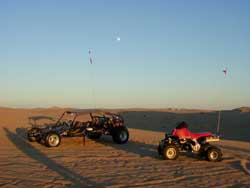Playtech Racing desert scene moon over buggy